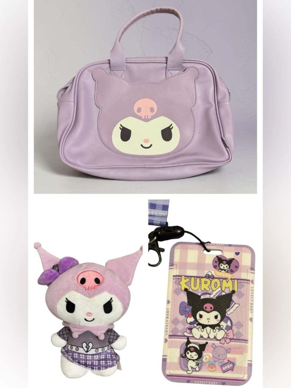 Kuromi plushie Kuromi Lanyard Kuromi Laptop bag Purse